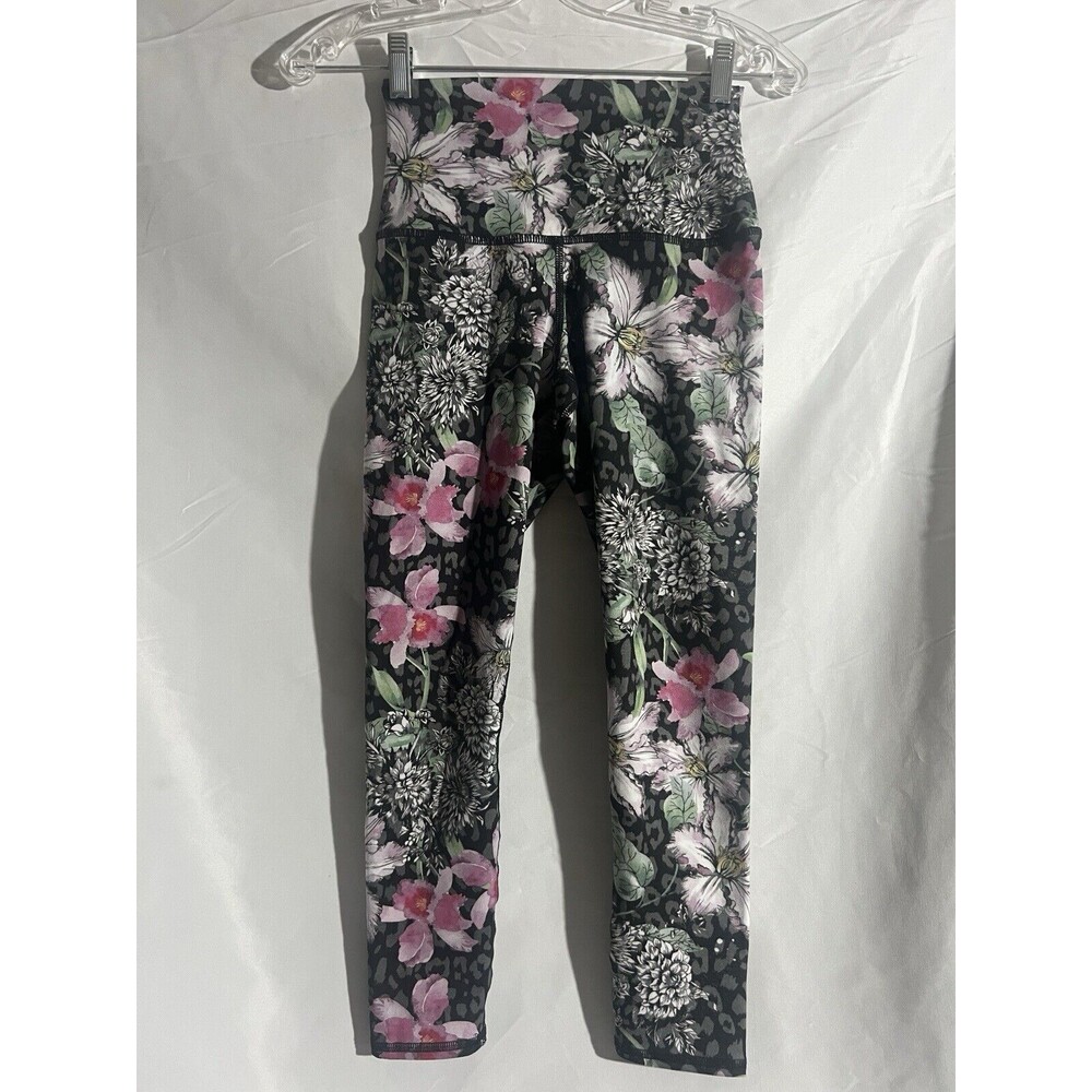 Evolution & Creation Floral Leggings S Small High Waisted Athletic Yoga Workout